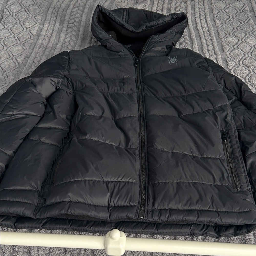 Spyder Black Puffer Jacket for Kids